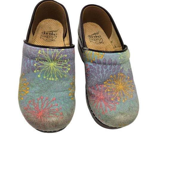Dansko Pastel Clogs Womens 7 Vegan Mules Professional Nursing Shoes Slip On 37 - Picture 10 of 16